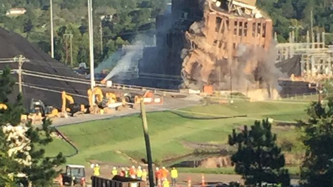 Historic Cliffside powerhouse imploded as part of Duke Energy's modernization effort