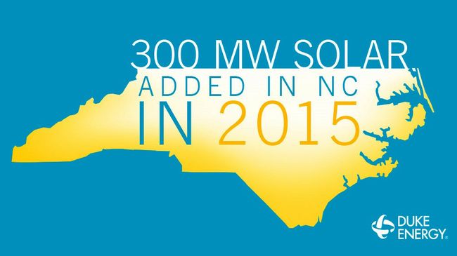 North Carolina solar was hot in 2015; Duke Energy led the charge