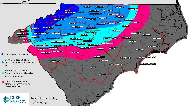 Duke Energy projects winter storm could result in 500,000+ power outages