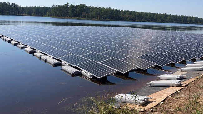 Largest floating solar power plant in the Southeast at Fort Bragg