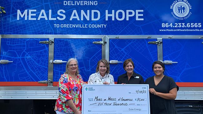 Duke Energy responds to rising costs with $100,000 in grants to senior mobile meal programs in South Carolina