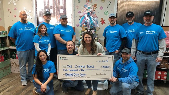 Duke Energy North Carolina coal plant employees give back to surrounding communities with nearly $60,000 in grants to area nonprofits