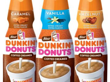 DUNKIN’ DONUTS DEBUTS THREE NEW IN-HOME COFFEE CREAMER FLAVORS 