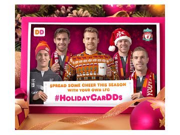 Score! Dunkin’ Donuts and Liverpool FC Holiday eCards are coming your way!