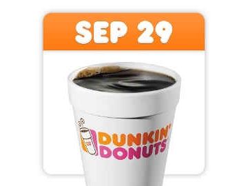 Dunkin’ Donuts Celebrates National Coffee Day