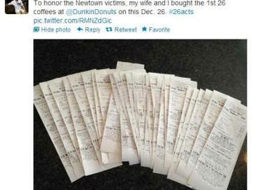 Dunkin’ Fans Perform #26Acts of Kindness in Honor of Newtown