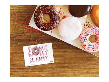 Brighten up your day with a DoNUT Worry, Be Happy DD Card!