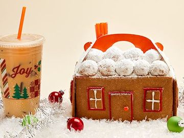 Celebrate National Gingerbread House Day with This DIY MUNCHKINS® Box Gingerbread House