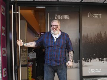 Kristian Nairn, aka Hodor from Game of Thrones Welcomes Winter with Dunkin’ 