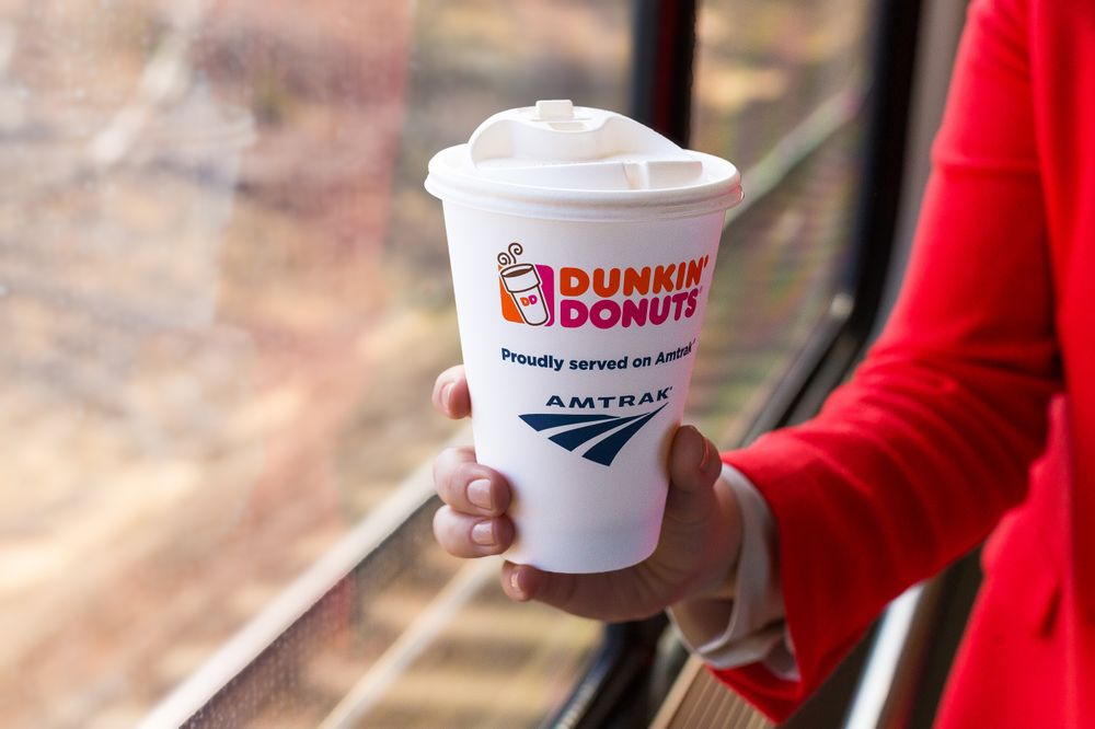 Dunkin’ Donuts Hot Coffee Is Now Being Served Onboard Amtrak Northeast Regional Trains