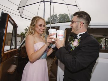 This Couple Went to Prom in True Dunkin’ Style 
