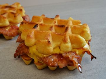 The Story Behind our Belgian Waffle Breakfast Sandwich for National Waffle Day 