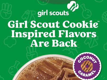 Dunkin’ Brings Back Beloved Girl Scout Cookie™ Inspired Coffee Flavors: Coconut Caramel and Thin Mints® 