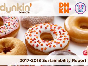 Dunkin’ Brands Shares Progress Towards Sustainability Goals  in New Sustainability Report