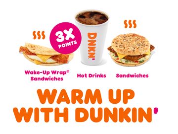 Get It While It’s Hot: 3X Points for DD Perks® Members