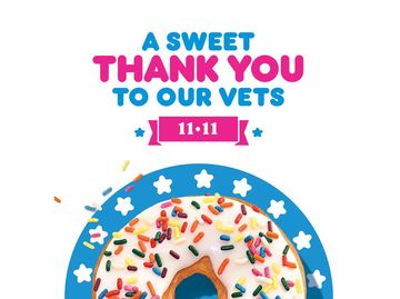 Dunkin’ Gives Veterans a Sweet Salute with Free Donut Offer on Veterans Day 
