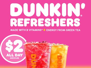 Get Up and Glow with New Dunkin’ Refreshers