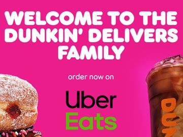 Enjoy a $0 Delivery Fee on Dunkin’ Orders Through Uber Eats