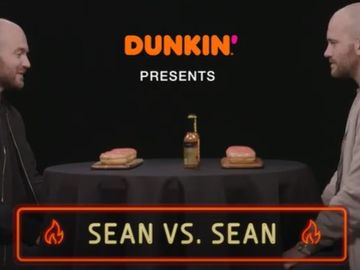 Watch Sean Evans Interview Himself While Trying Dunkin’s Spicy Ghost Pepper Donut