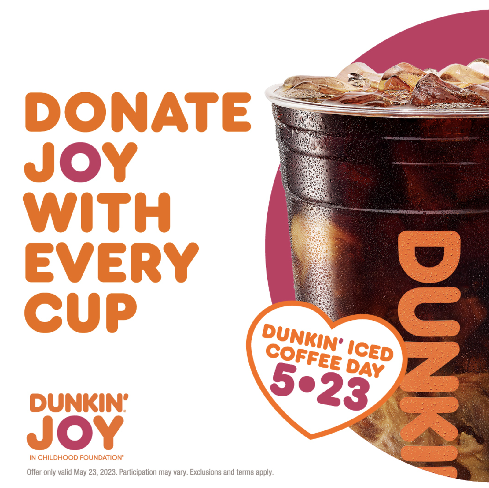 Donate Joy with Every Cup: Dunkin’ Iced Coffee Day Returns on May 23