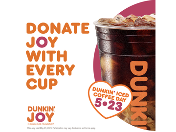 Donate Joy with Every Cup: Dunkin’ Iced Coffee Day Returns on May 23