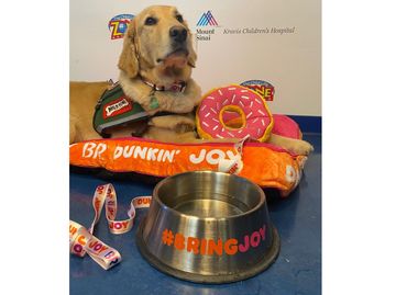 Dunkin’ Joy in Childhood Foundation Celebrates Pediatric Service Dog “Famous” Amos as He Makes His Rounds Bringing Comfort to Kids at Mount Sinai Kravis Children’s Hospital 