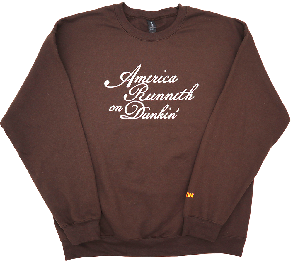 America Runneth On Dunkin' Crew Neck