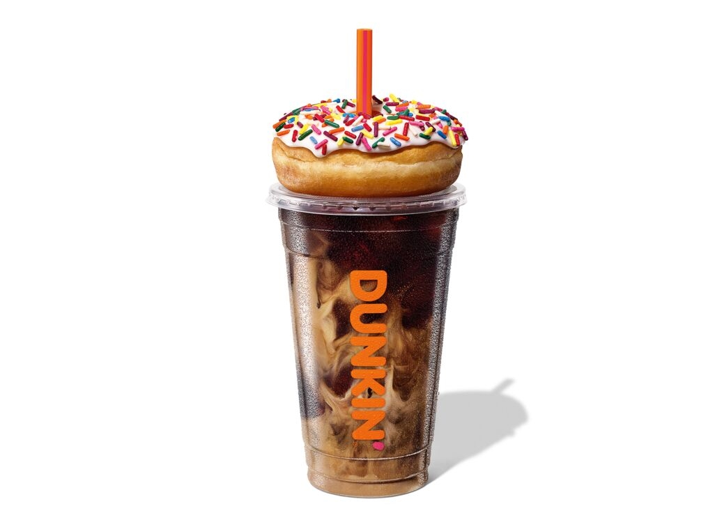 Dunkin' Iced Coffee and Donut