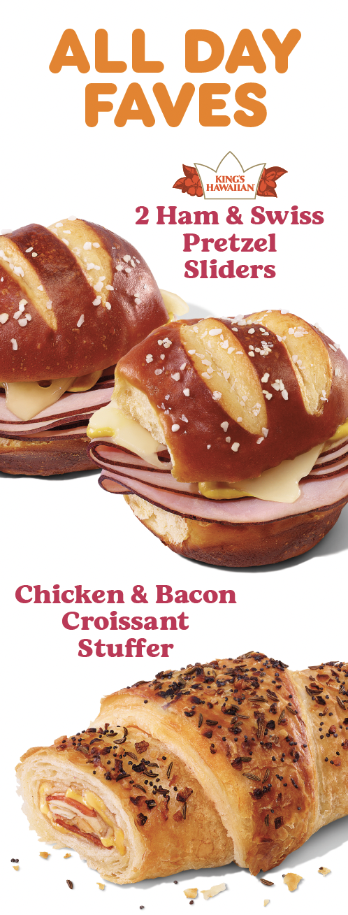 Dunkin' Ham & Swiss Pretzel Sliders