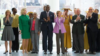 Board Chairman Daria Wallach, Elaine P. Wynn, Eleanor Applewhaite, Artistic Director Robert Battle, Chairman Emerita Joan H. Weill, Sandy Weill, Tom Finklepearl, Ailey II