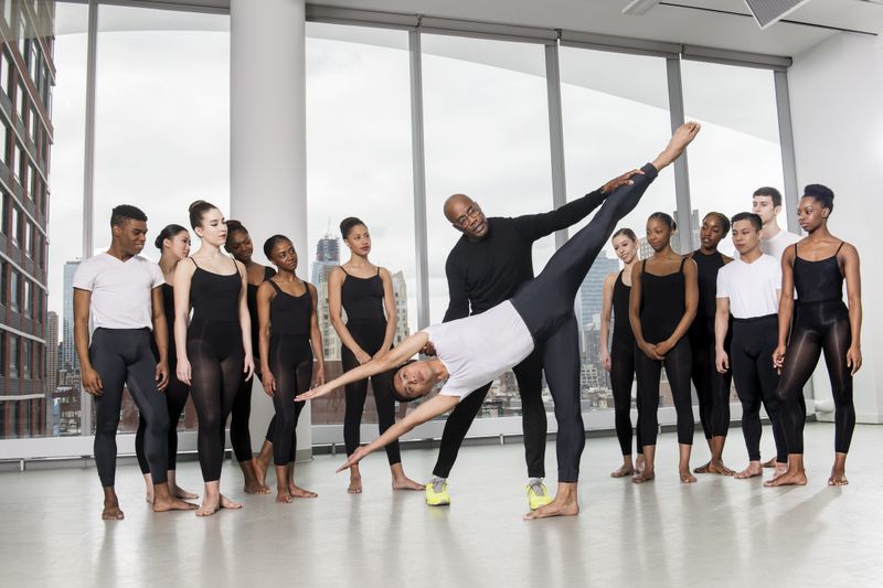 The Ailey School Co-Director Tracy Inman with students from the Professional Division