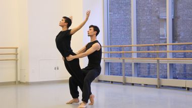 Students of The Ailey School during Yusha-Marie Soranzo's New Directions Choreography Lab Showing