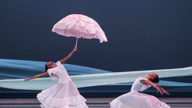 Alvin Ailey American Dance Theater's Corrin Mitchell and Hannah Richardson in Alvin Ailey's Revelations