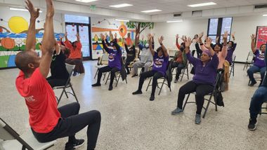 Amos Machanic, Jr. leading AileyDance for Active Aging in Atlanta