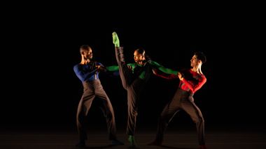 Ailey II's X. Logan C. Brooks and E. Vidana in MyKal Stromiles Third Person Point of View. Photo by Nir Arieli