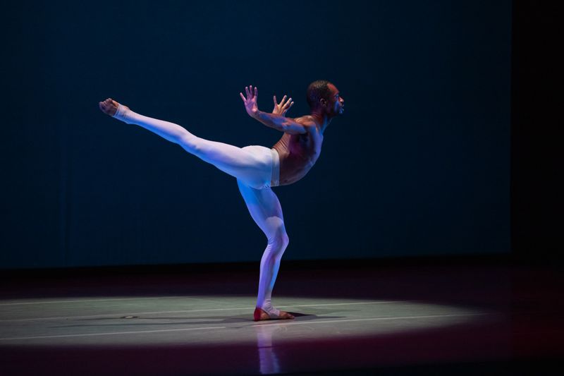 Ailey II's Xavier Logan in Alvin Ailey's Streams. Photo by Nir Arieli