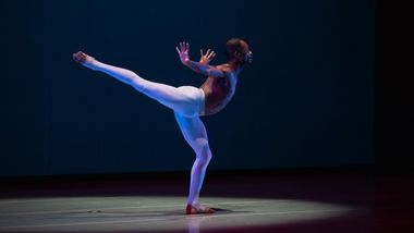 Ailey II's Xavier Logan in Alvin Ailey's Streams. Photo by Nir Arieli