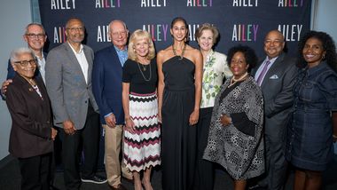 Alicia Graf Mack, Bennett Rink, and members of AILEYs Board of Trustees