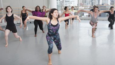 Cuban Modern Dance Technique with Noibis Licea at Ailey Extension. Photo by Joe Epstein