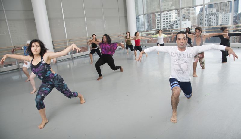 Cuban Modern Dance Technique  with Noibis Licea at Ailey Extension. Photo by Joe Epstein