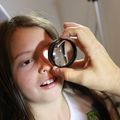 Study participant being examined for clinical trial