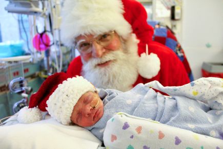 Santa visits NICU