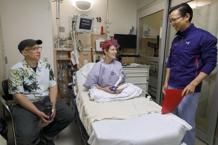 Awake craniotomy with language mapping