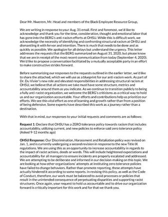 BERG response