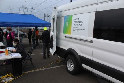 COVID-19 testing van