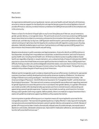 Equality Act Sign On Letter Final
