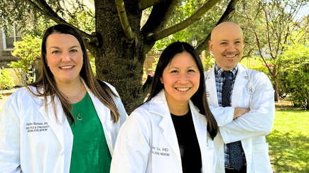 Jamie Lo, M.D., center, and team