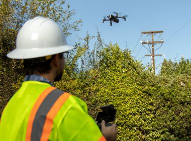 Drones Join Helicopters Inspecting Power Lines in High Fire Risk Areas