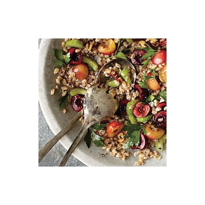 Farro, Cherry and Walnut Salad