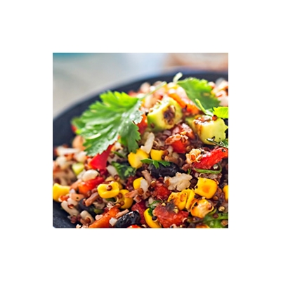 Quinoa Power Bowl with Hemp Seed Caesar Dressing